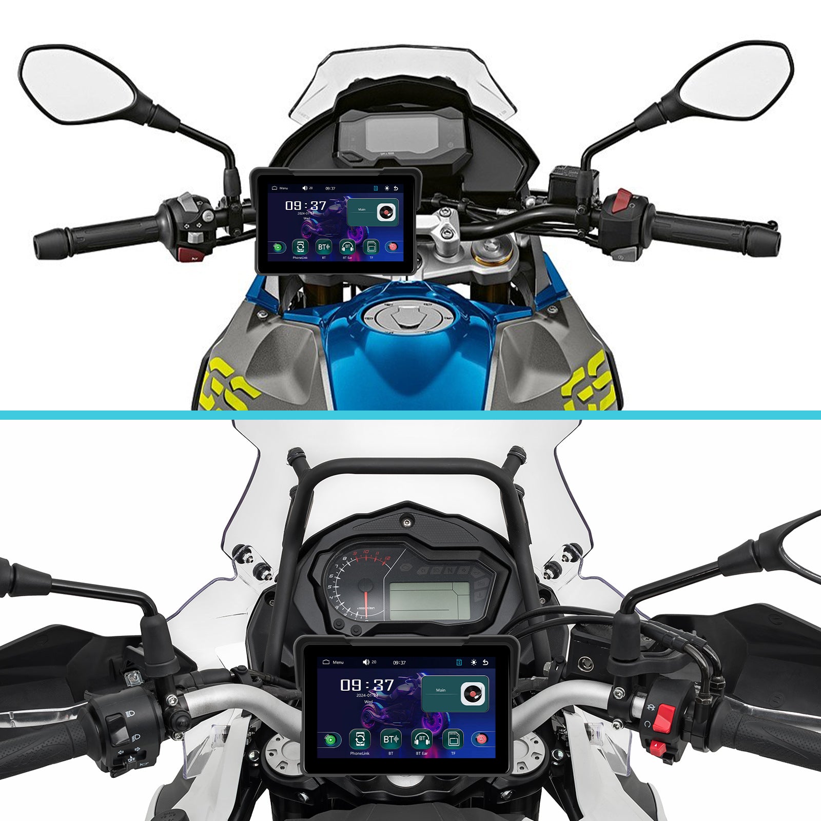 7-inch Motorcycle PND  CarPlay Compatible  No Recording Function