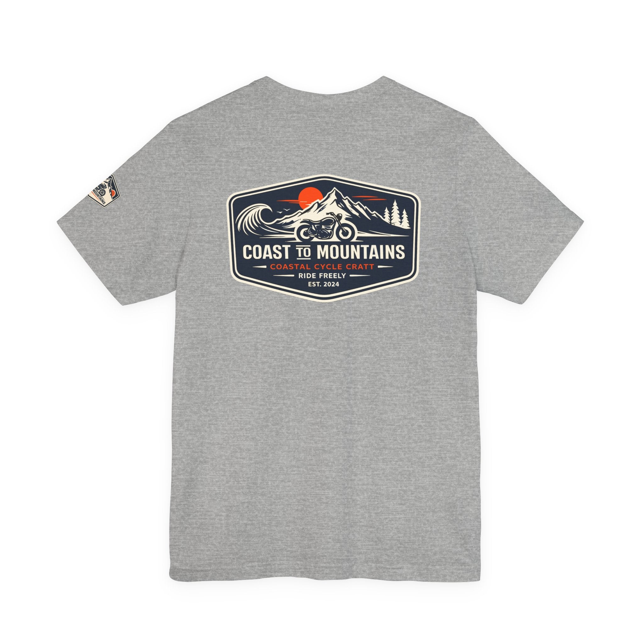Coast to Mountains Tee | Coastal Cycle Craft — Light