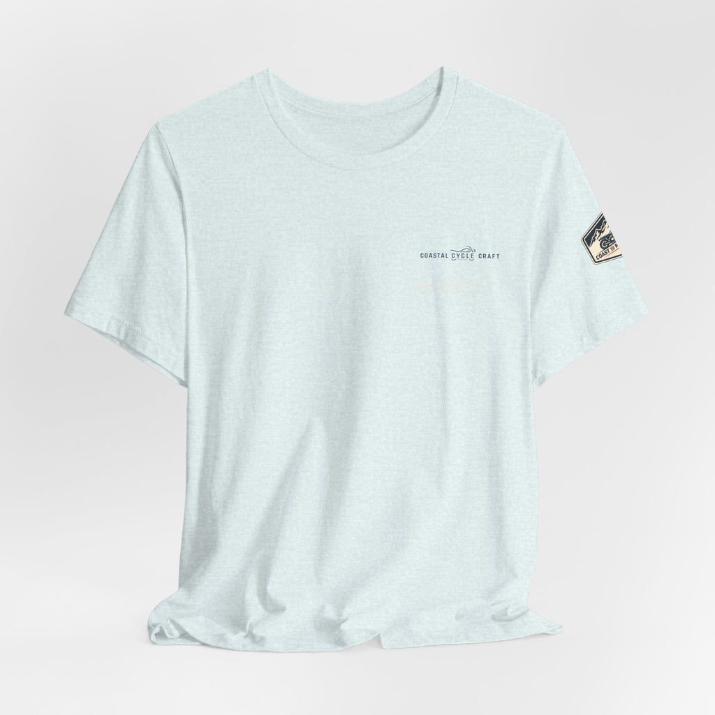 Coast to Mountains Tee | Coastal Cycle Craft — Light