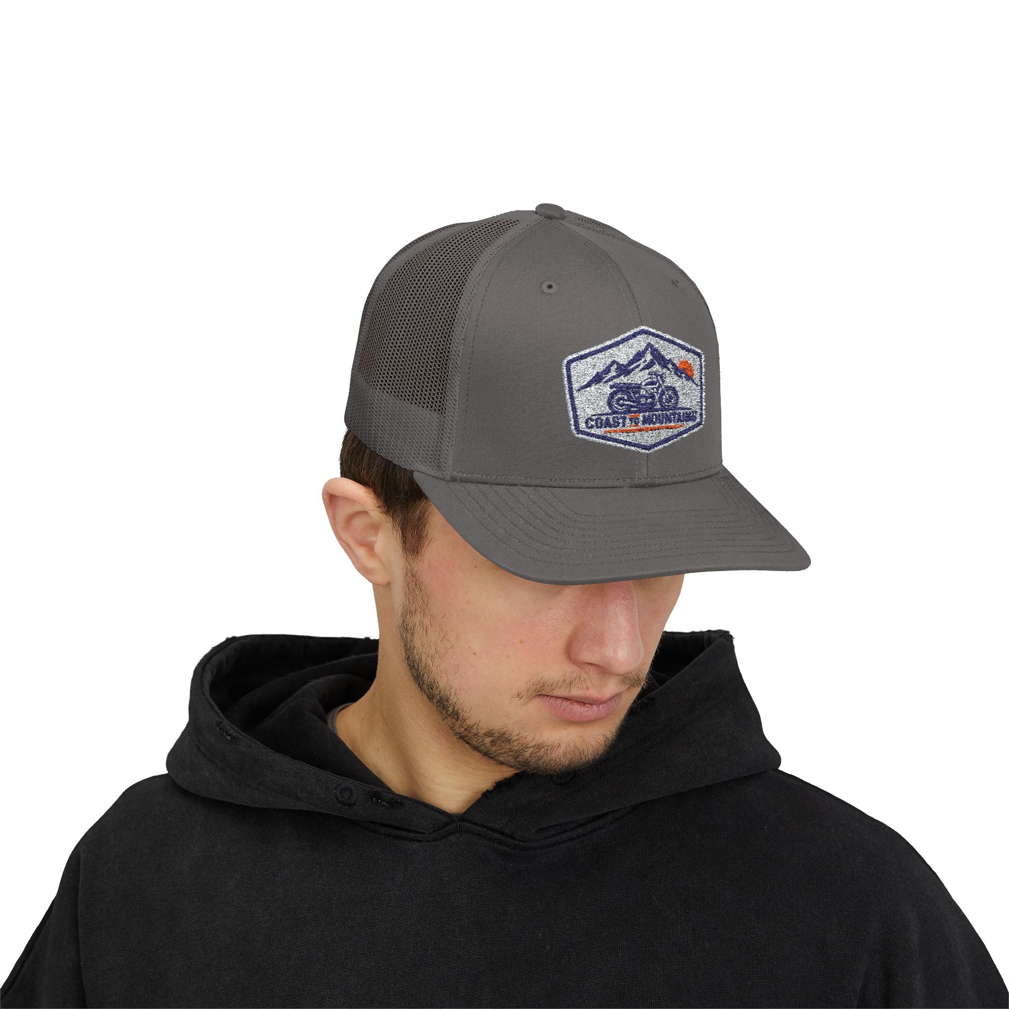 Coastal Cycle Craft Patch Trucker Hat | Coast to Mountains Snapback
