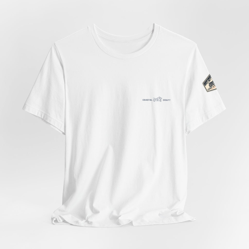 Coast to Mountains Tee | Coastal Cycle Craft — Light