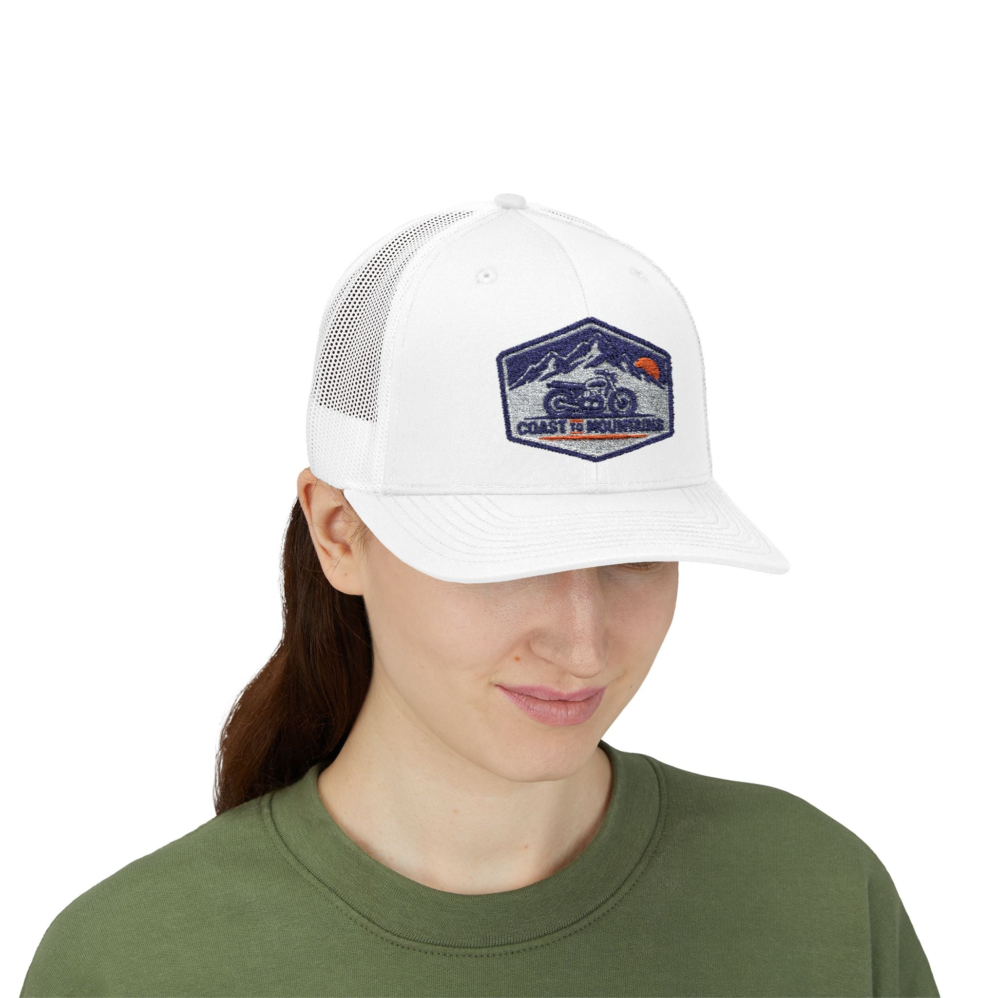 Coastal Cycle Craft Patch Trucker Hat | Coast to Mountains Snapback