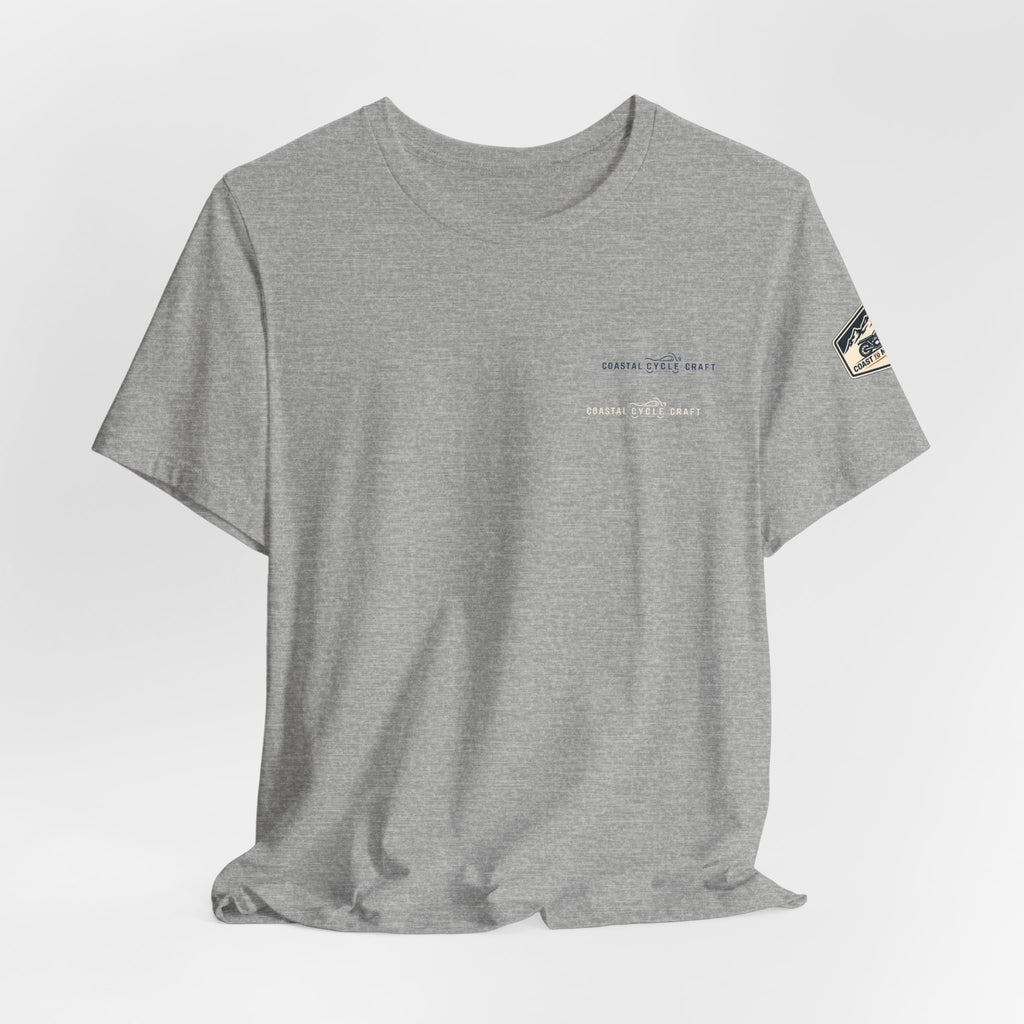 Coast to Mountains Tee | Coastal Cycle Craft — Light