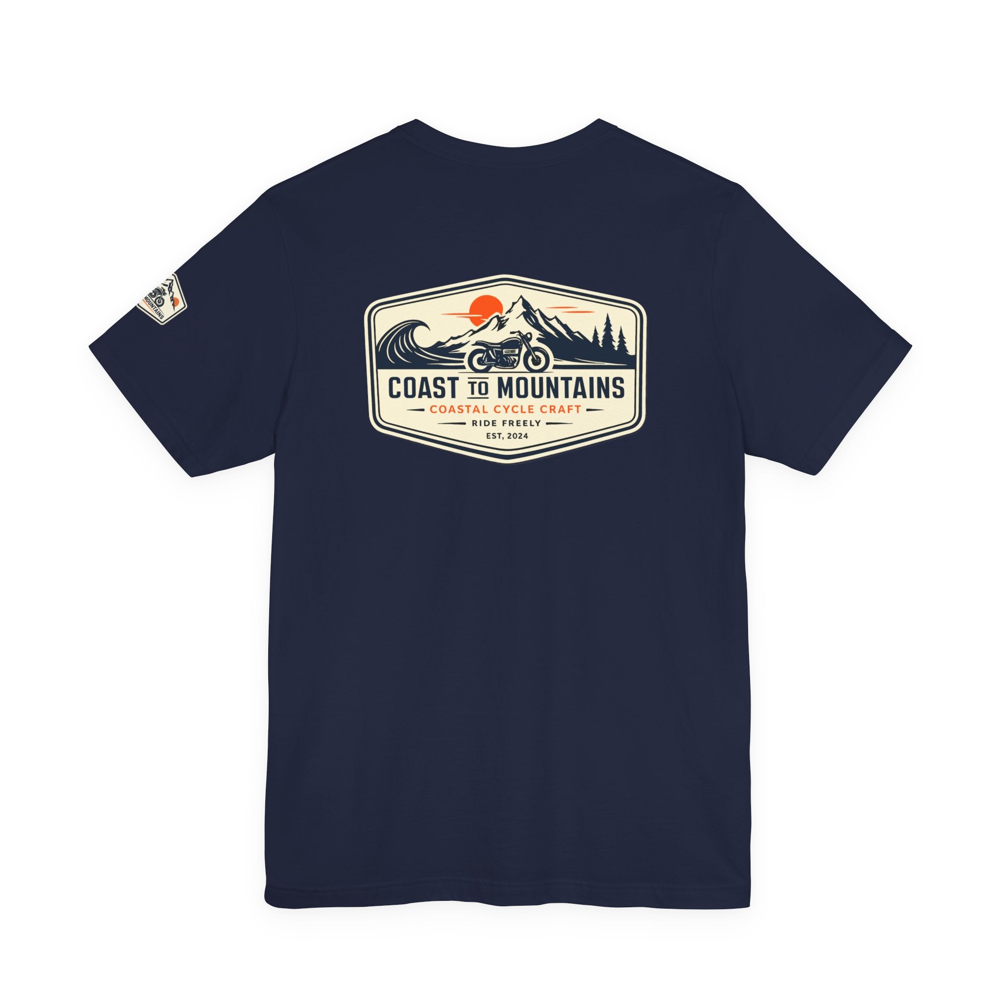Coast to Mountains Tee | Coastal Cycle Craft — Dark