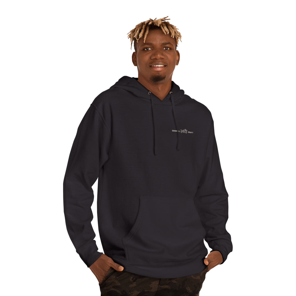 Coast to Mountains Motorcycle Badge Hoodie