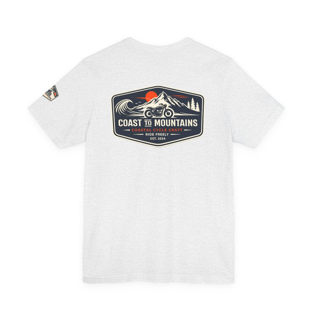Coast to Mountains Tee | Coastal Cycle Craft — Light
