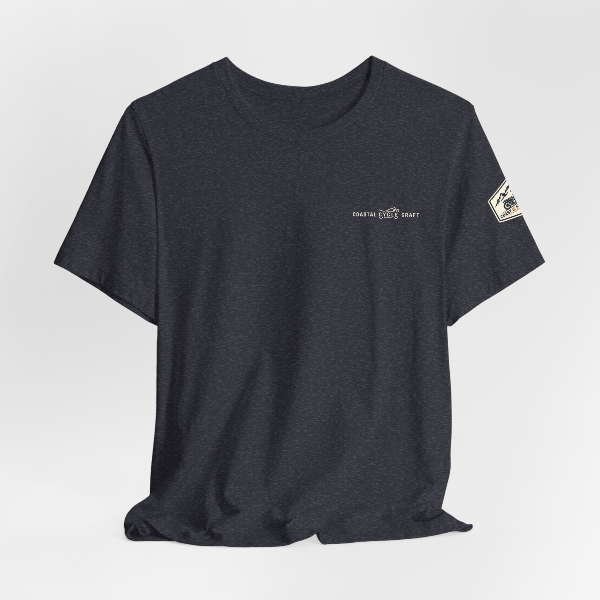 Coast to Mountains Tee | Coastal Cycle Craft — Dark