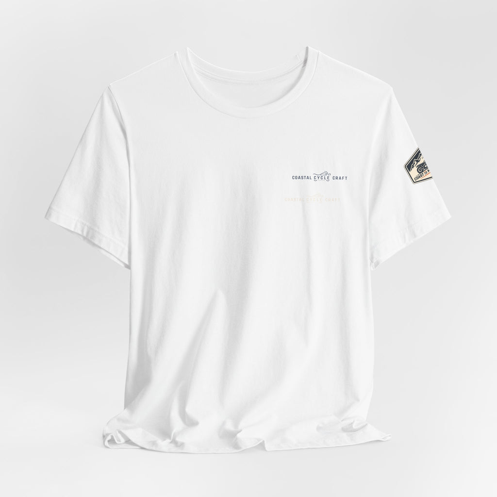 Coast to Mountains Tee | Coastal Cycle Craft — Light