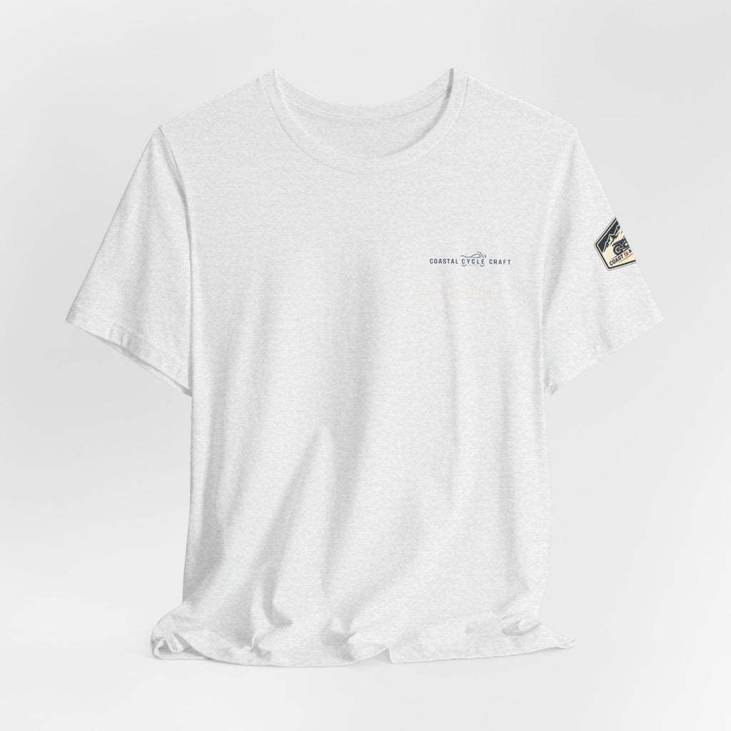 Coast to Mountains Tee | Coastal Cycle Craft — Light