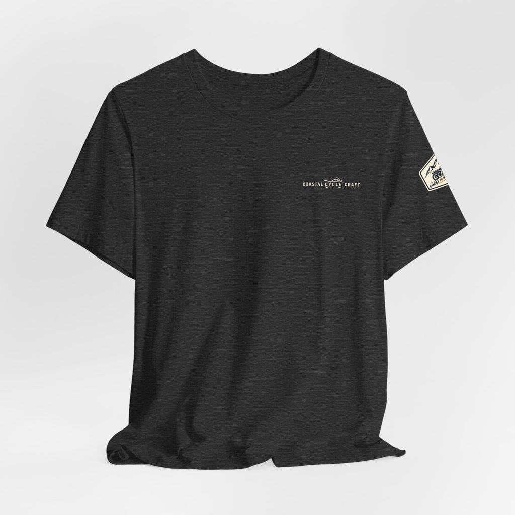 Coast to Mountains Tee | Coastal Cycle Craft — Dark