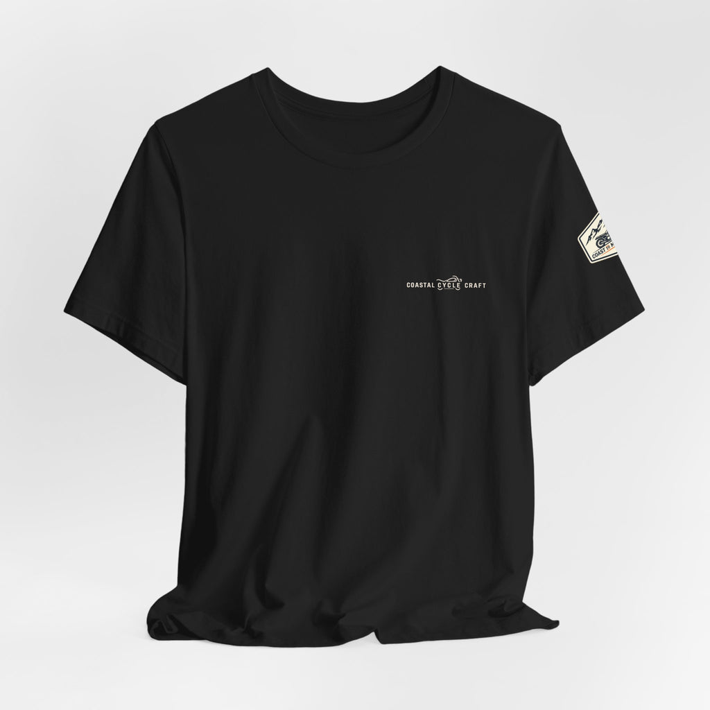 Coast to Mountains Tee | Coastal Cycle Craft — Dark