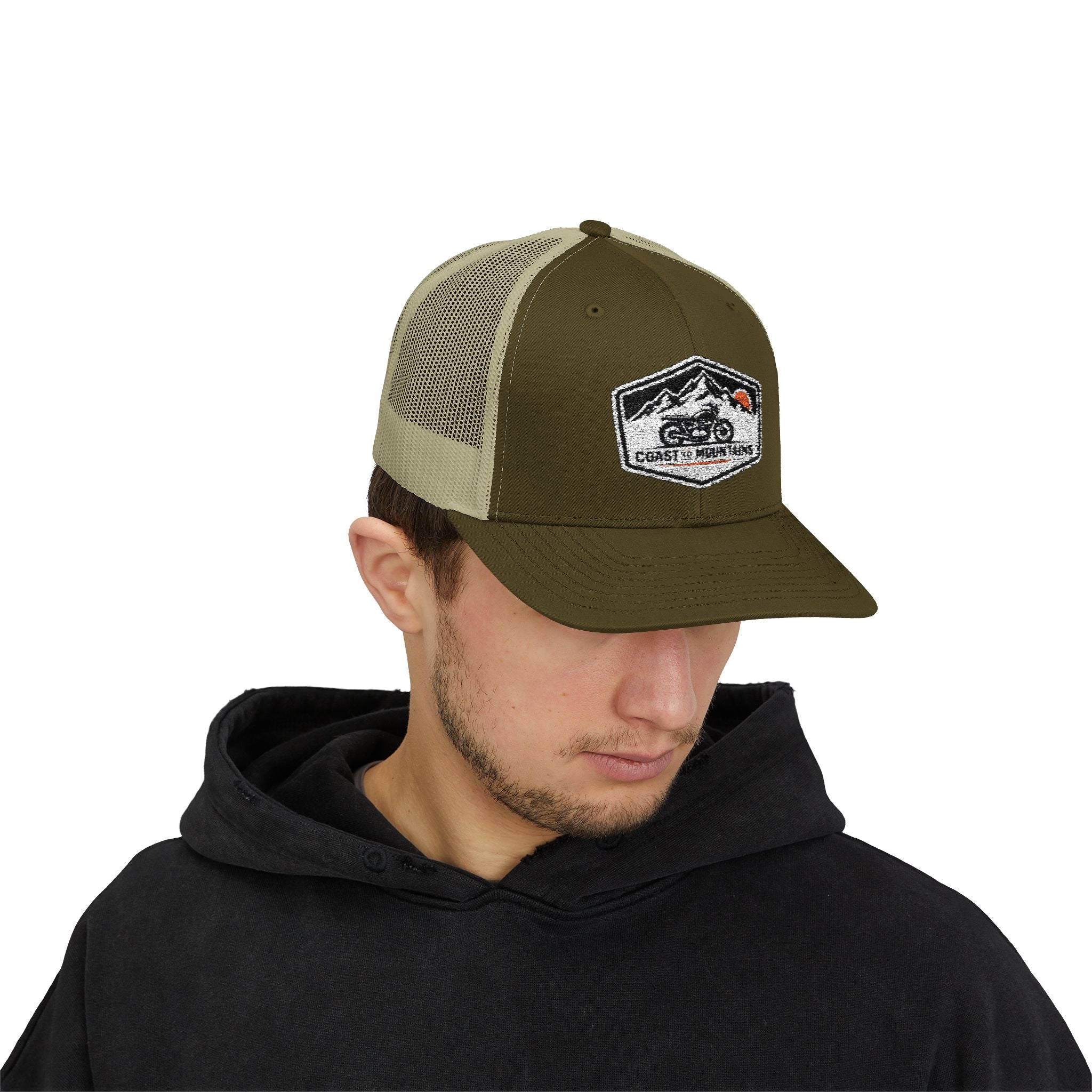 Coastal Cycle Craft Patch Trucker Hat | Coast to Mountains Snapback