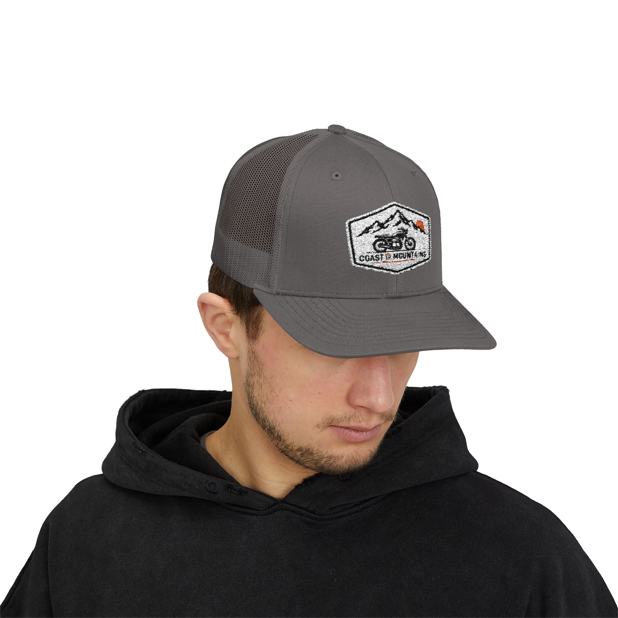 Coastal Cycle Craft Patch Trucker Hat | Coast to Mountains Snapback