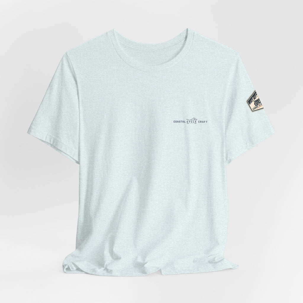Coast to Mountains Tee | Coastal Cycle Craft — Light
