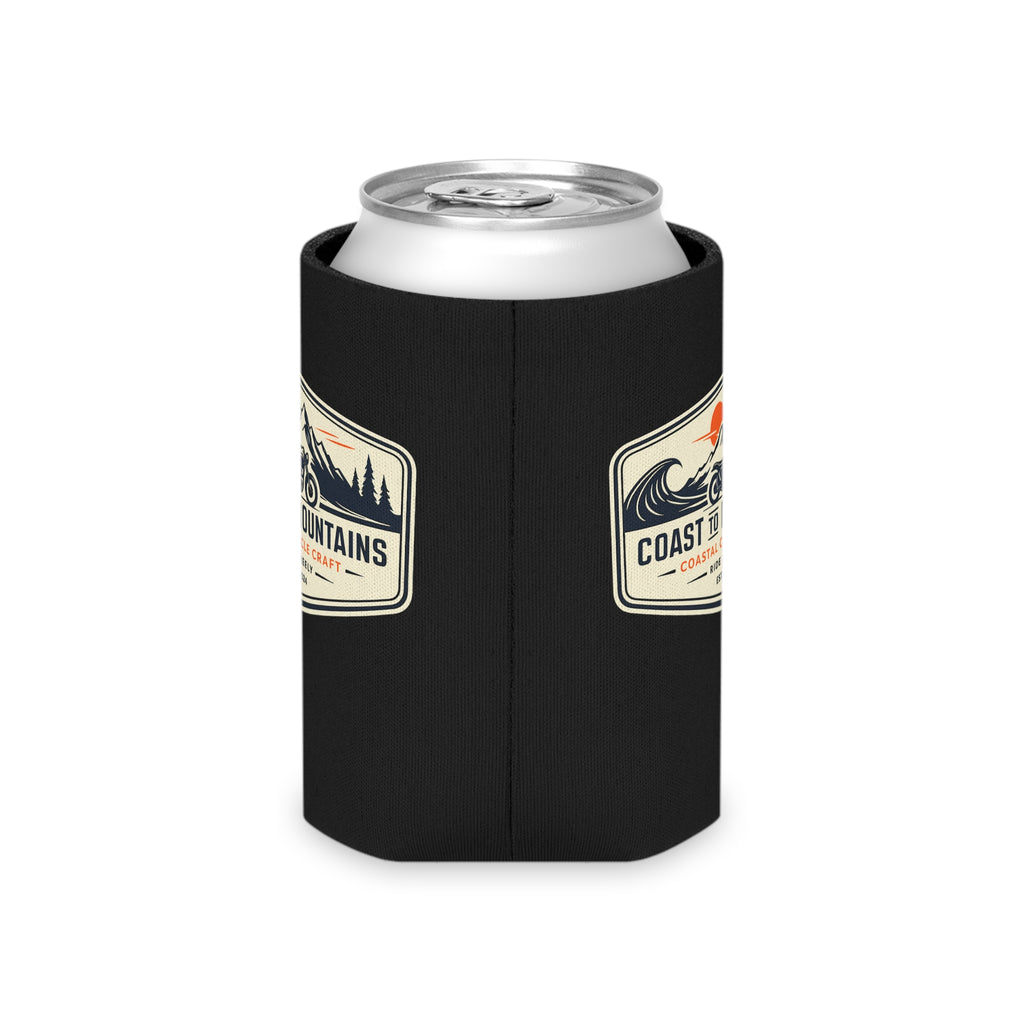 Coast to Mountains Motorcycle Can Cooler – Retro Ride Badge