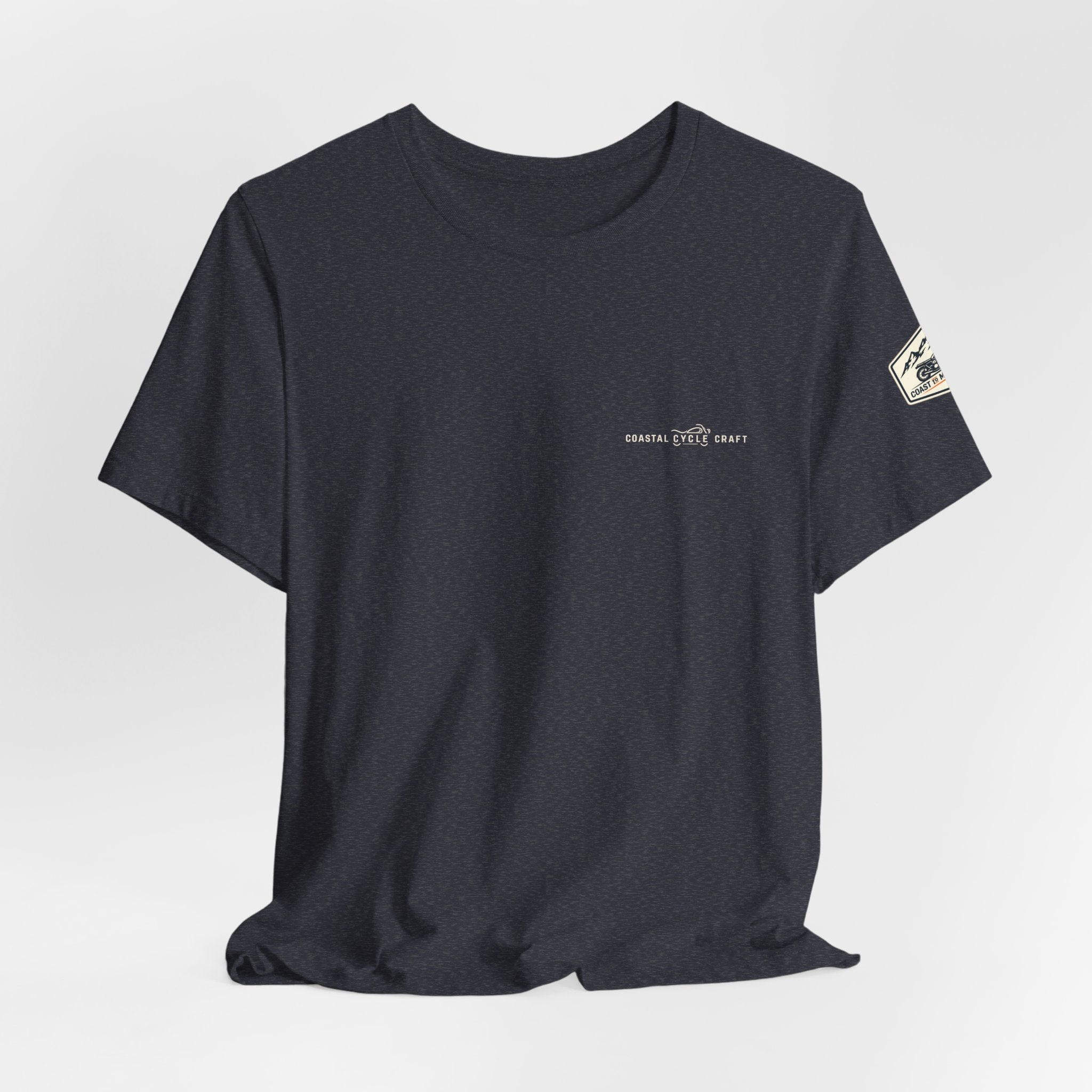 Coast to Mountains Tee | Coastal Cycle Craft — Dark