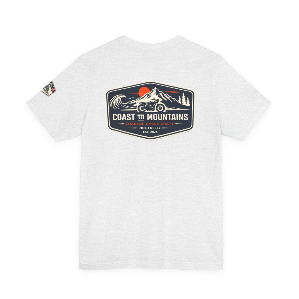 Coast to Mountains Tee | Coastal Cycle Craft — Light