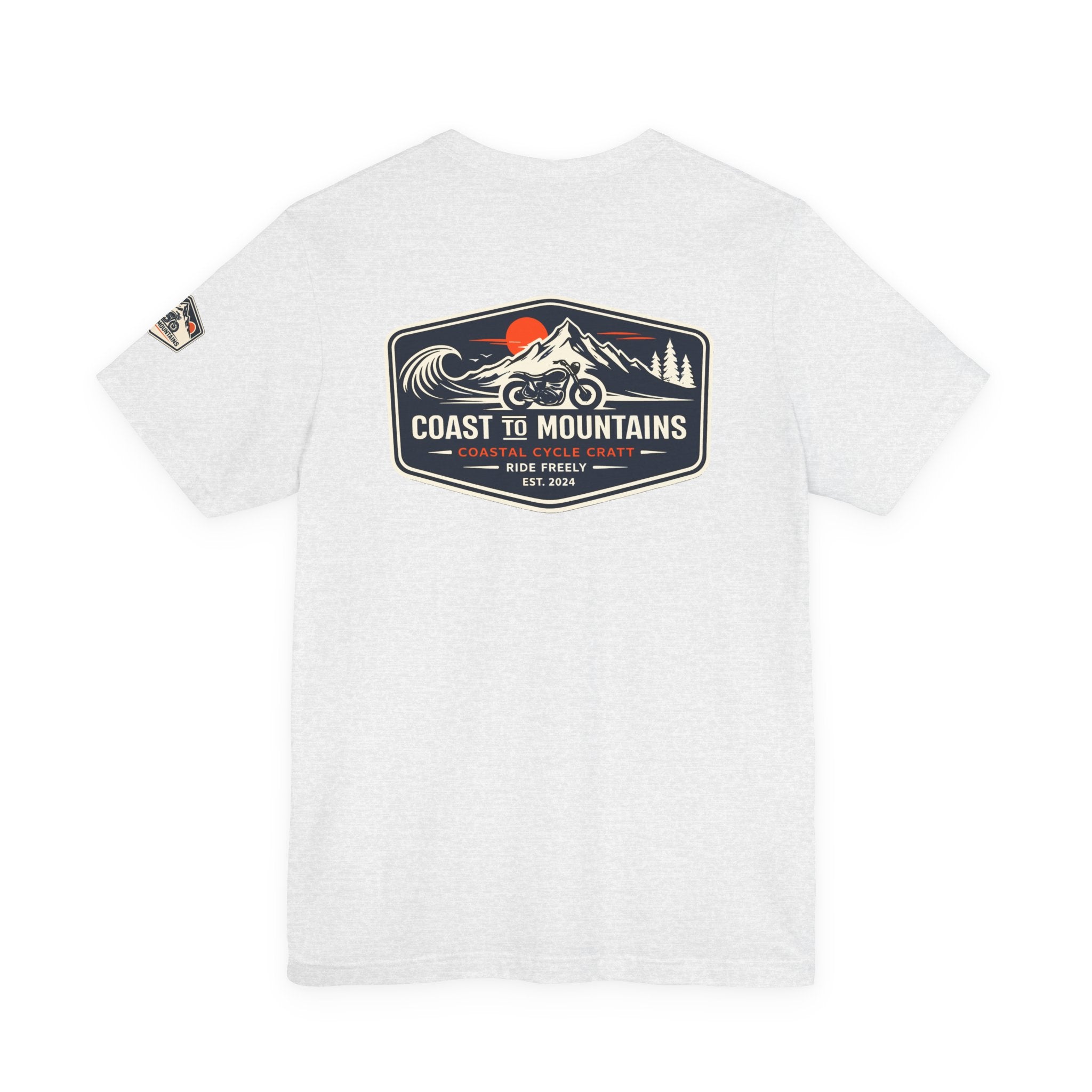 Coast to Mountains Tee | Coastal Cycle Craft — Light