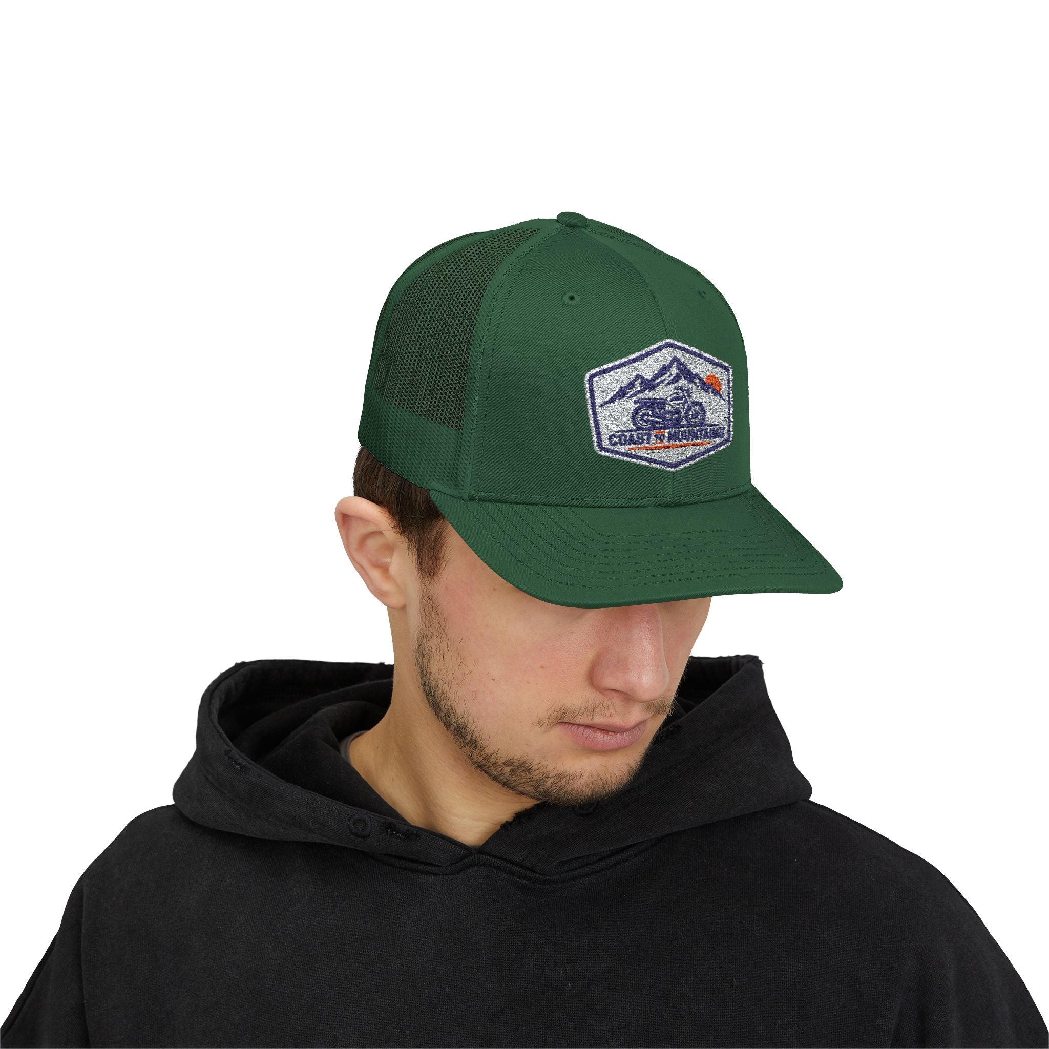 Coastal Cycle Craft Patch Trucker Hat | Coast to Mountains Snapback
