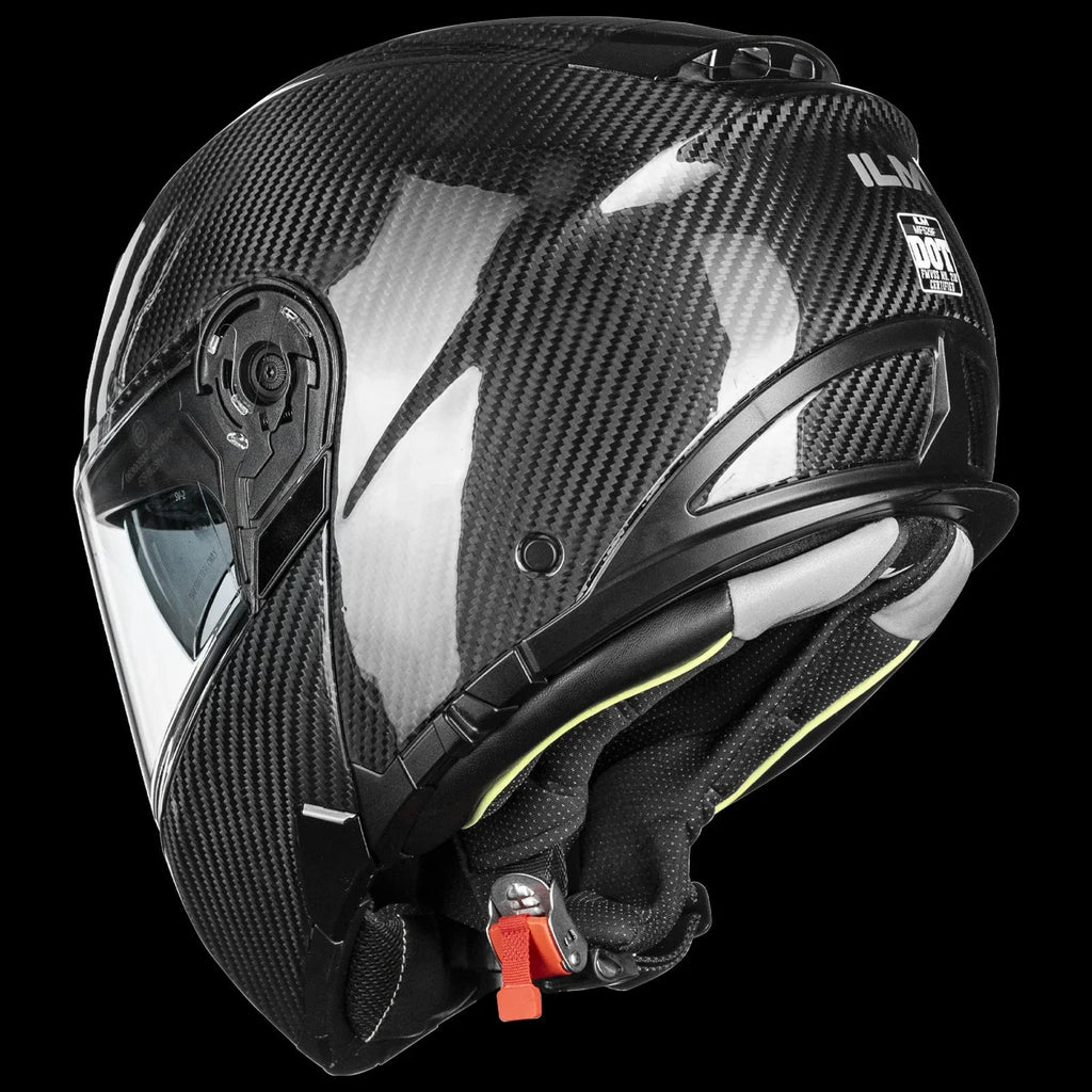 ILM MF529F Carbon Fiber Modular Motorcycle Helmet | DOT, ECE & FMVSS 218