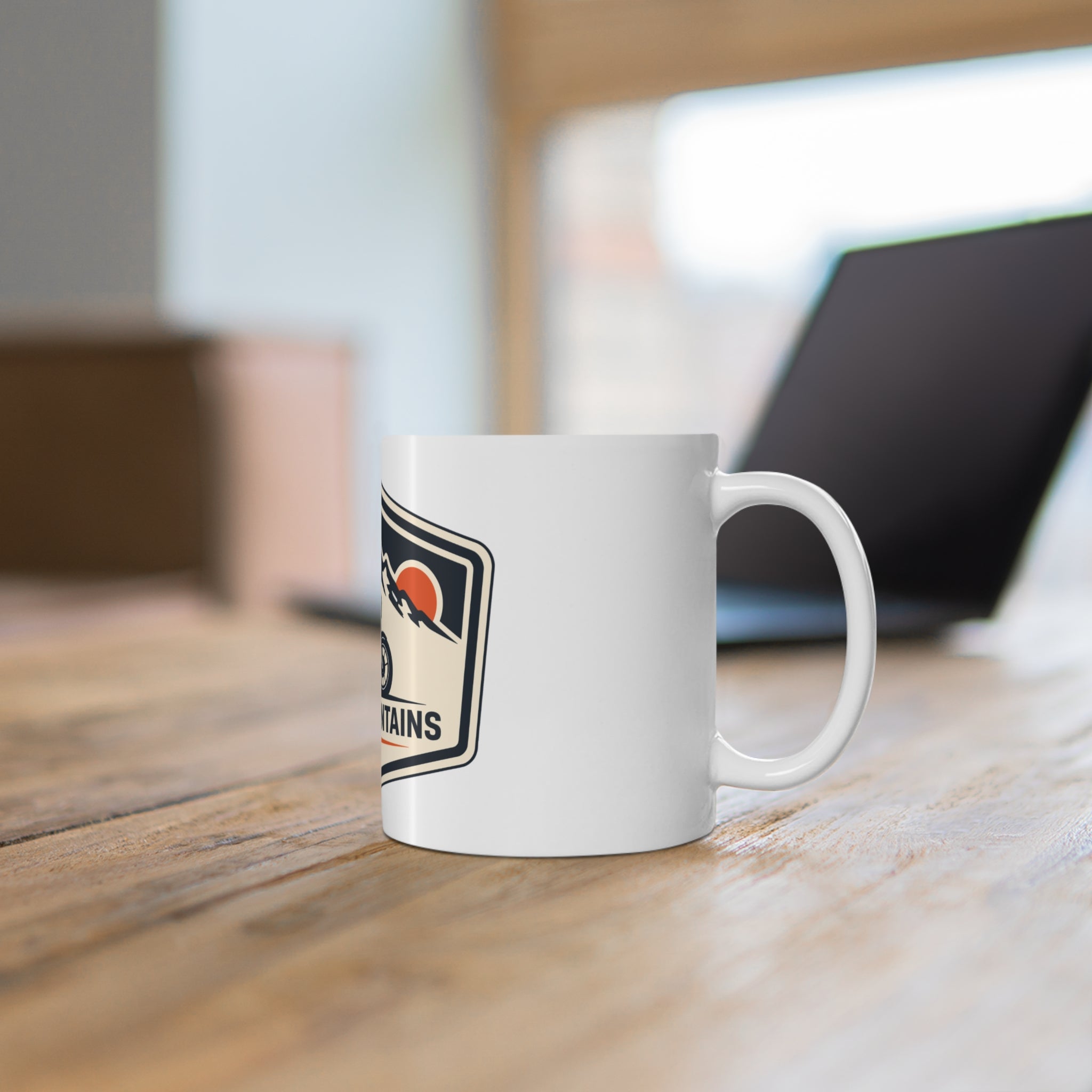 Coast to Mountains Motorcycle Mug — Vintage Adventure Coffee Cup (11 oz)