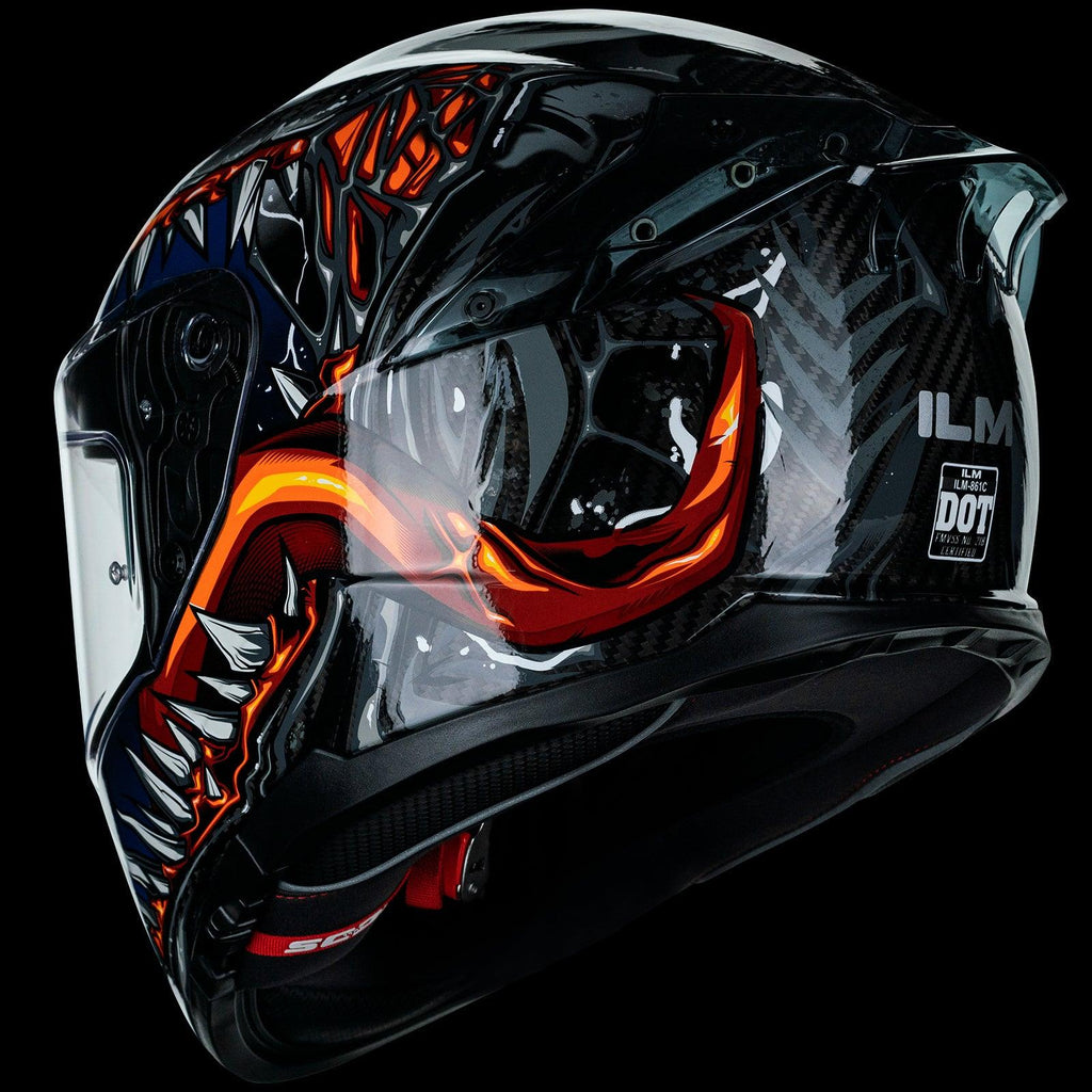 ILM 861C Full-Face Carbon Fiber Motorcycle Helmet