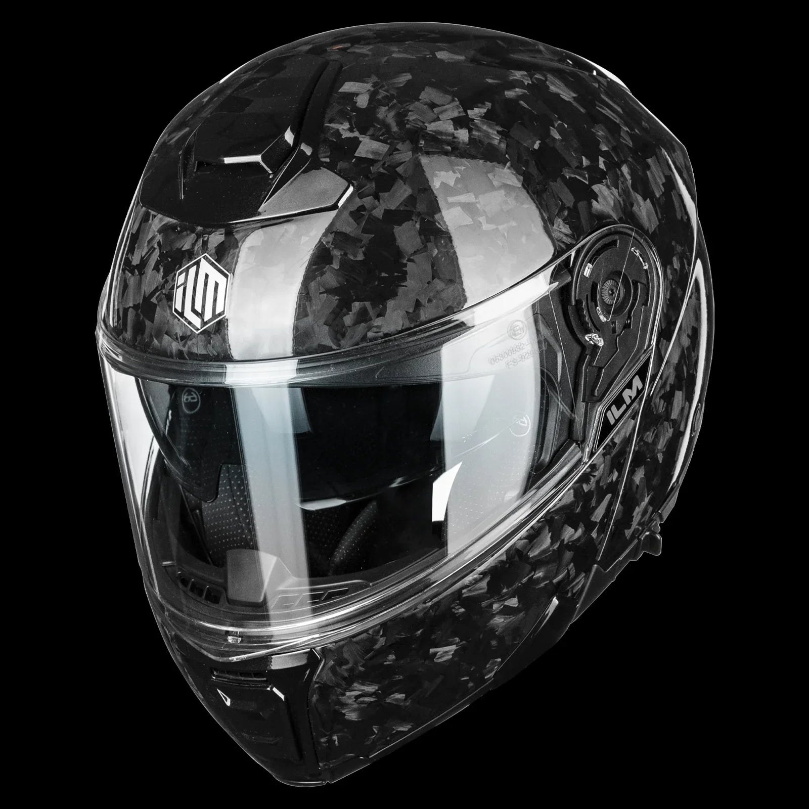 ILM MF529F Carbon Fiber Modular Motorcycle Helmet | DOT, ECE & FMVSS 218