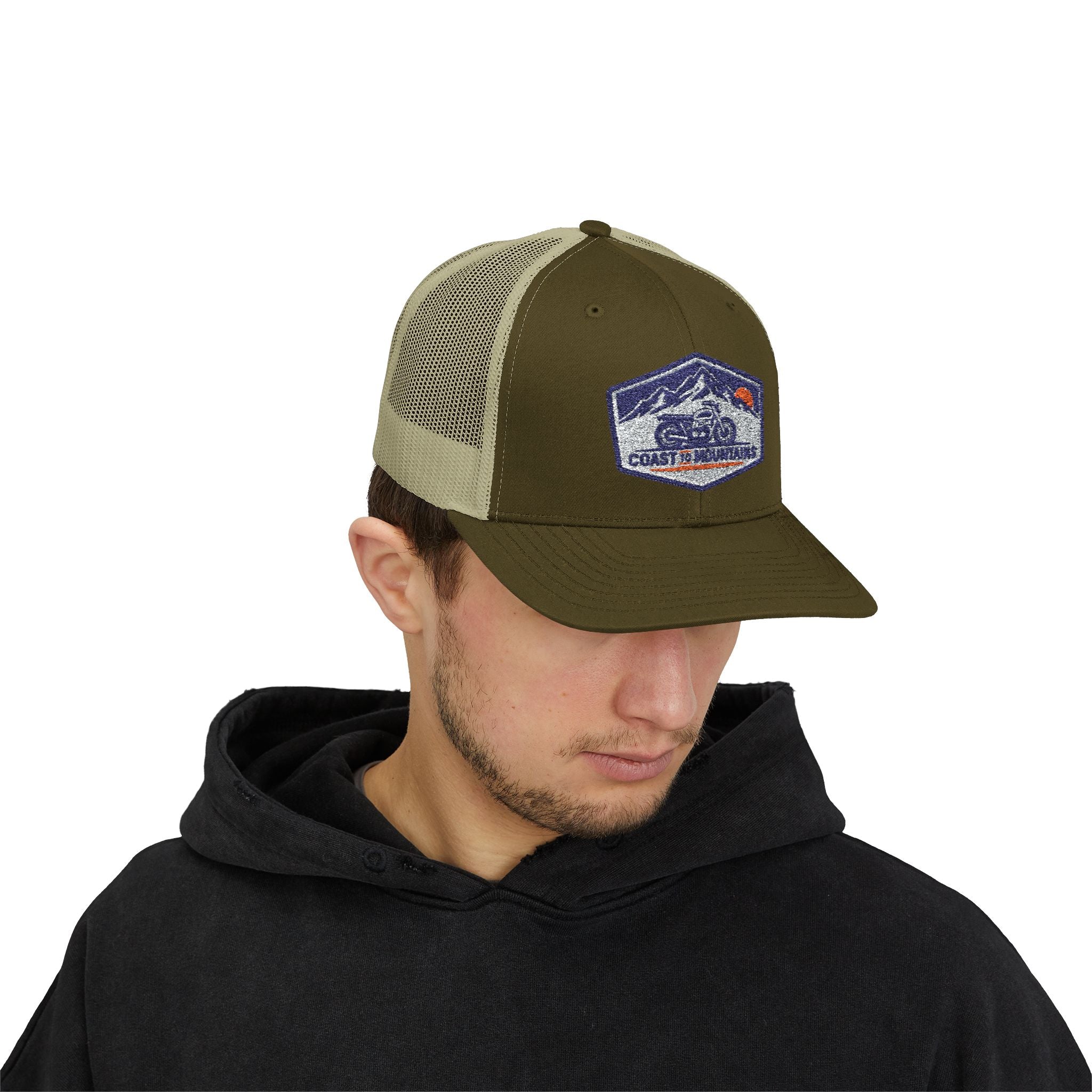Coastal Cycle Craft Patch Trucker Hat | Coast to Mountains Snapback