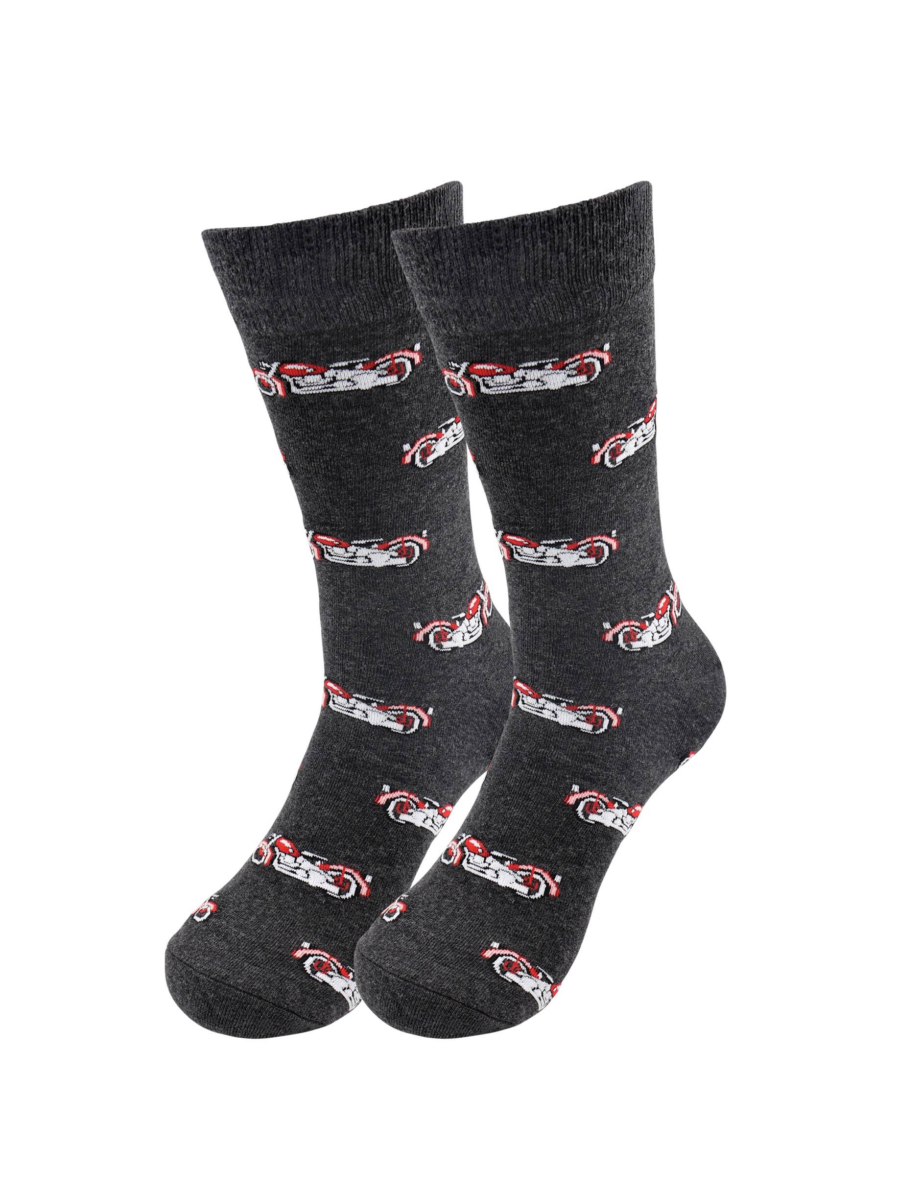 Motorcycle Socks | Moto Graphic Cotton Crew Socks | Unisex