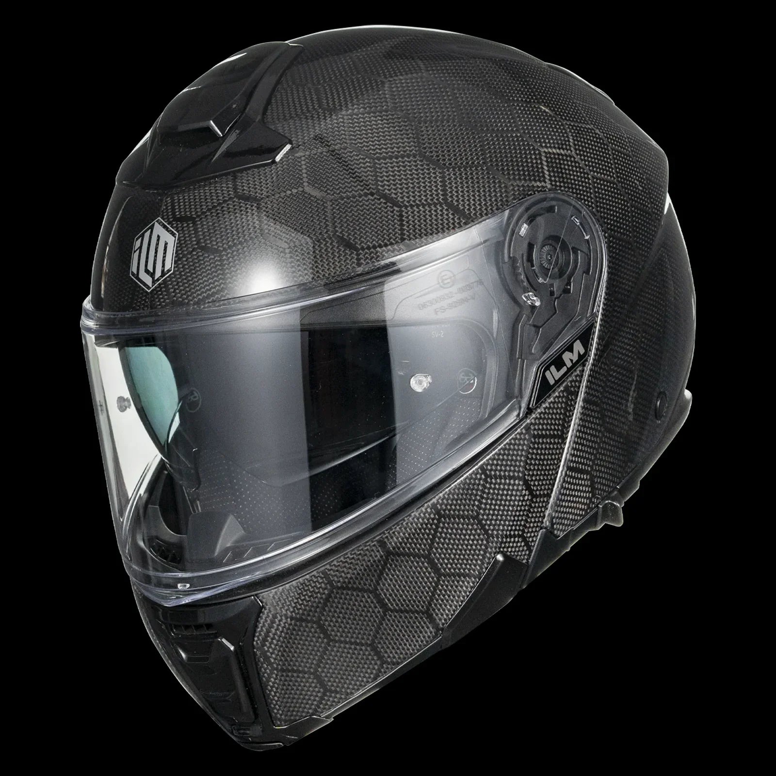 ILM MF529F Carbon Fiber Modular Motorcycle Helmet | DOT, ECE & FMVSS 218