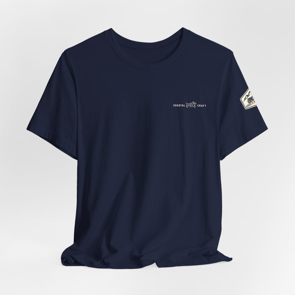 Coast to Mountains Tee | Coastal Cycle Craft — Dark