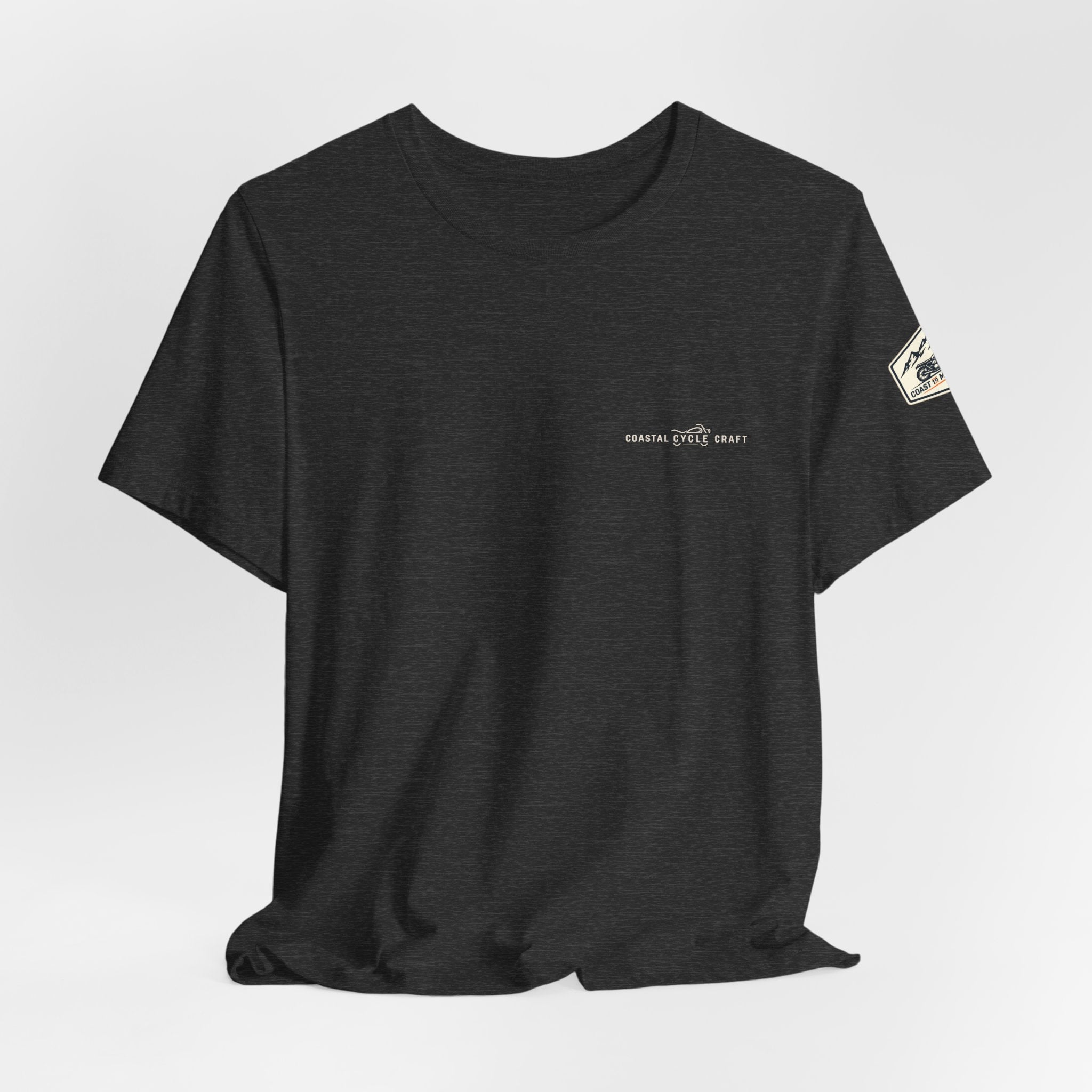 Coast to Mountains Tee | Coastal Cycle Craft — Dark
