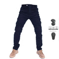 Motorcycle Cargo Riding Jeans | CE Armor Included, All-Season – Black & Grey