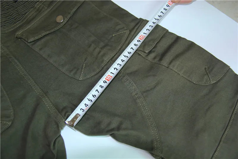 Motorcycle Cargo Riding Jeans | CE Armor Included, All-Season – Black & Grey