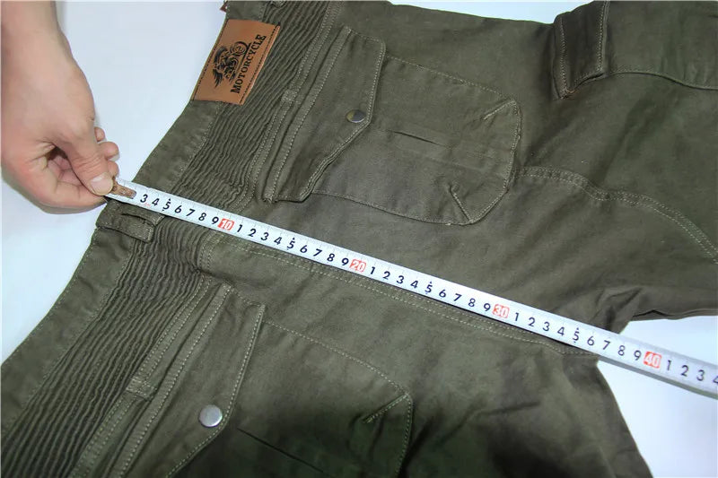 Motorcycle Cargo Riding Jeans | CE Armor Included, All-Season – Black & Grey