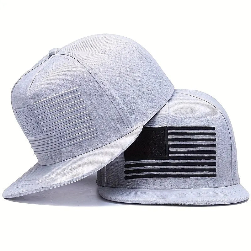 Rider's Flag Snapback | Adjustable Flat Brim Cap