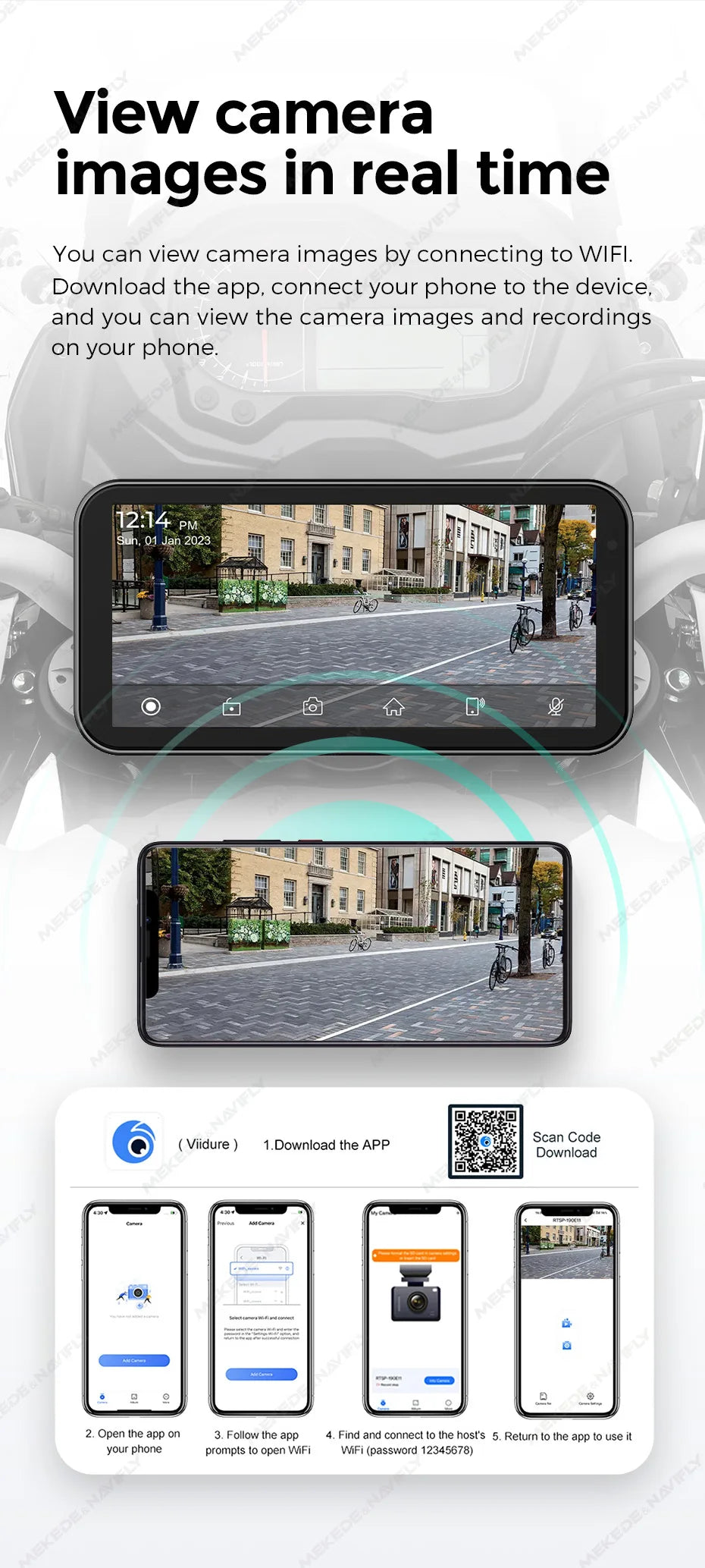 6.25" Motorcycle GPS Navigation – Wireless CarPlay & Android Auto DVR