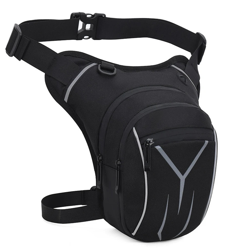 Moto Drop Leg Bag | Waterproof Thigh Pack with Reflective Detail & Audio Port