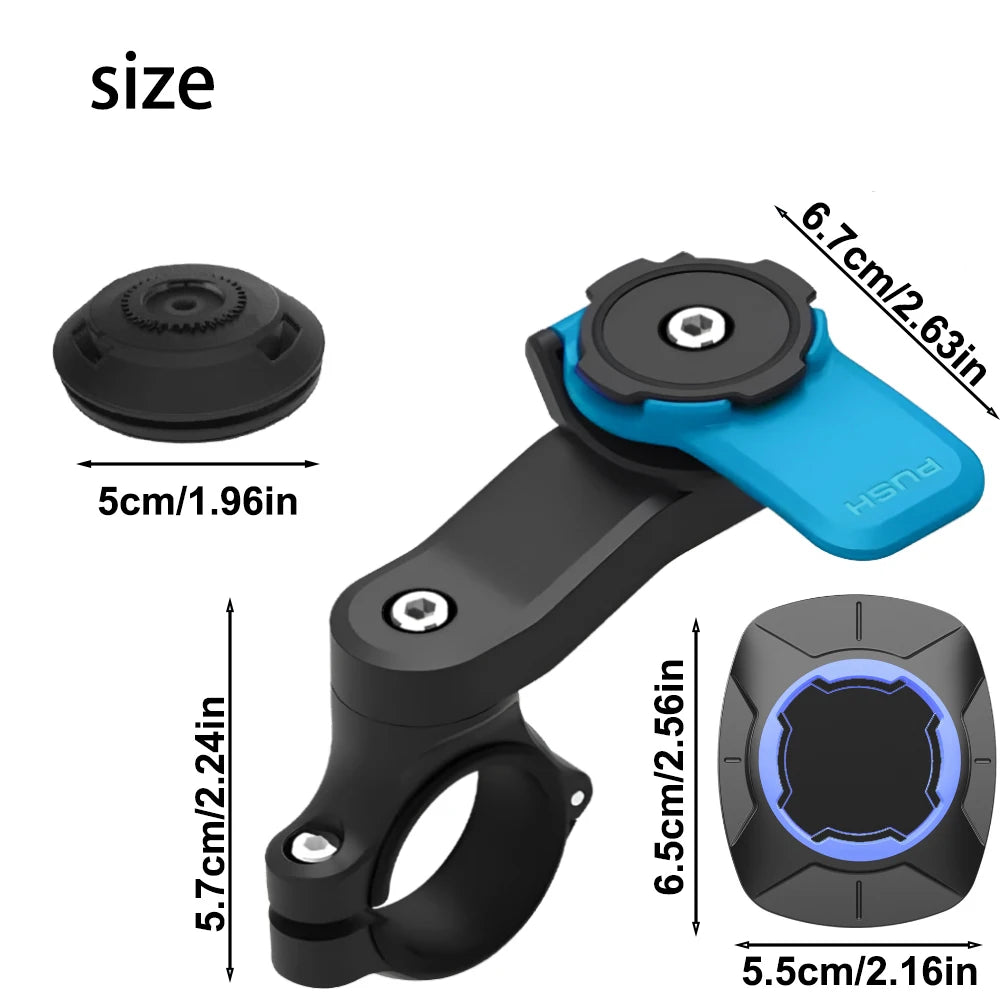 Anti-Shake Motorcycle Phone Mount | Vibration Dampener & Quick-Release Holder
