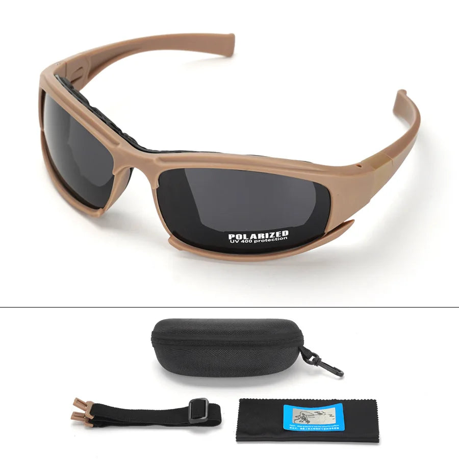 Coastal Tactical Riding Goggles – Polarized 4-Lens Kit | UV400 Windproof