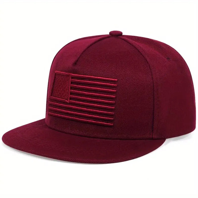 Rider's Flag Snapback | Adjustable Flat Brim Cap