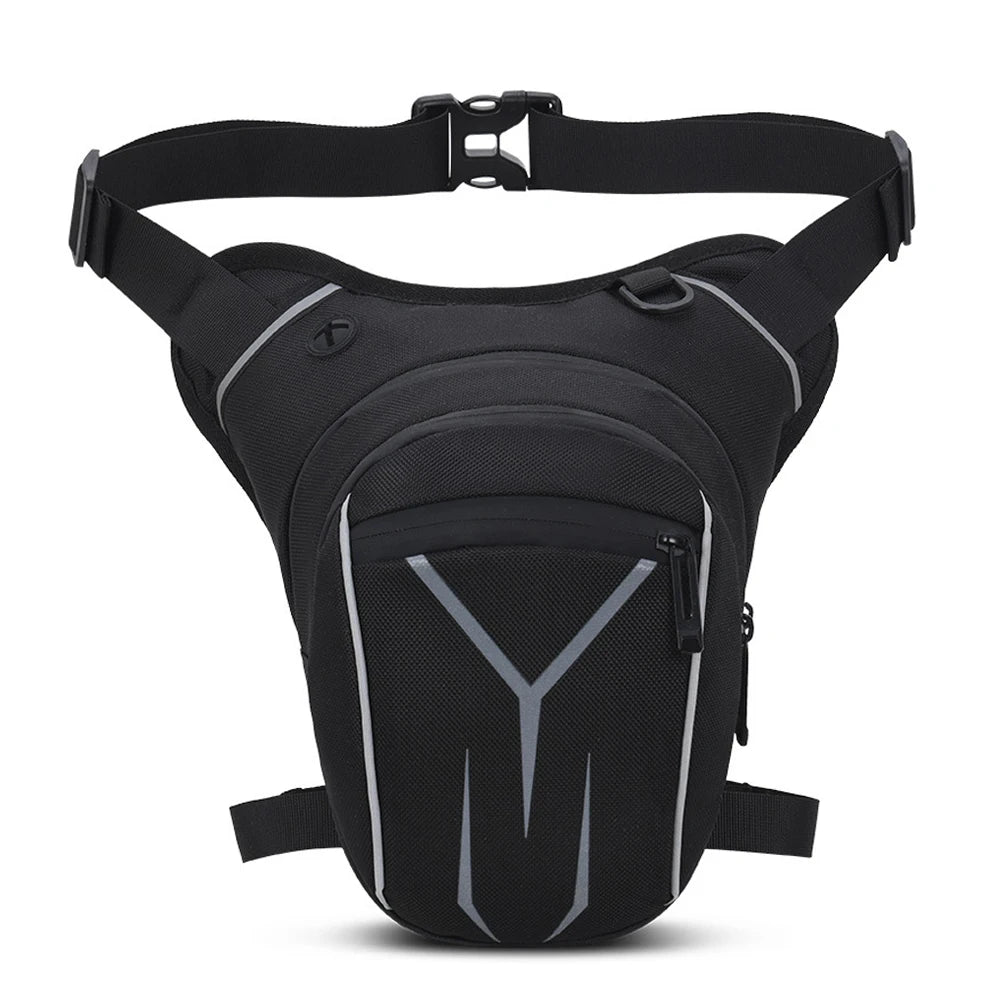 Moto Drop Leg Bag | Waterproof Thigh Pack with Reflective Detail & Audio Port