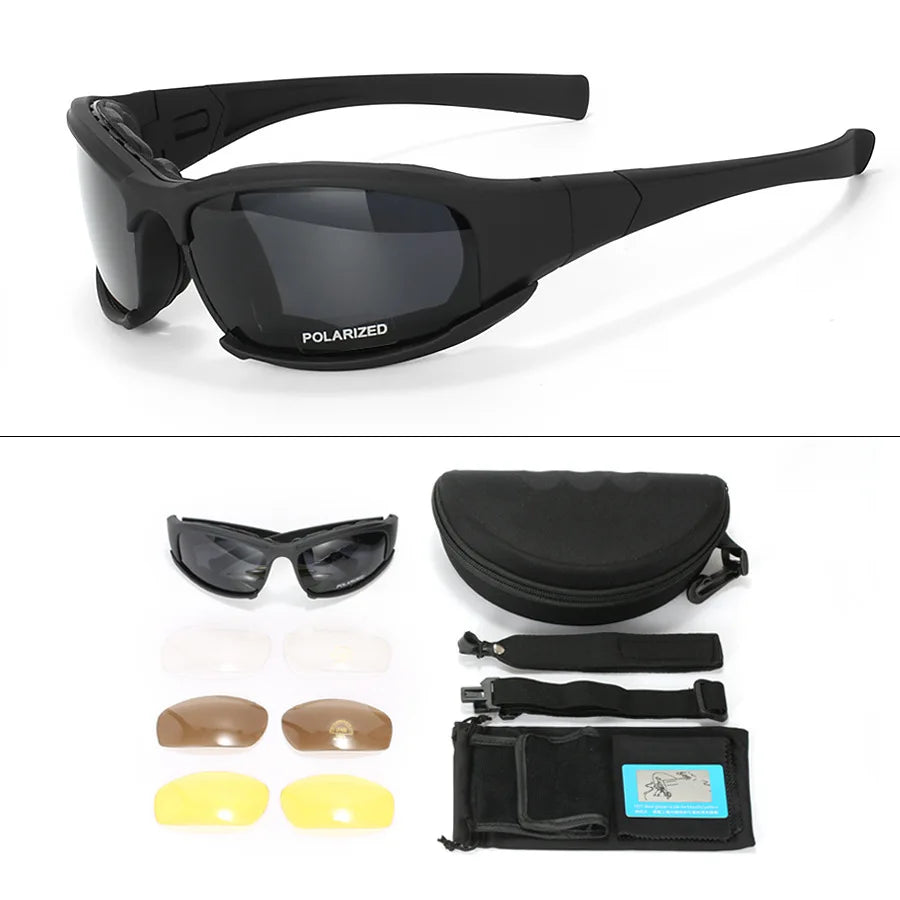 Coastal Tactical Riding Goggles – Polarized 4-Lens Kit | UV400 Windproof