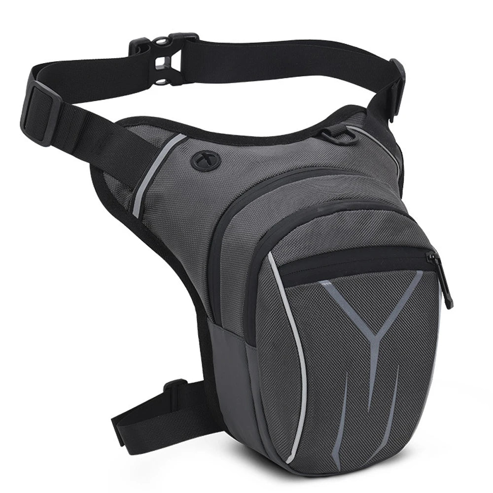Moto Drop Leg Bag | Waterproof Thigh Pack with Reflective Detail & Audio Port