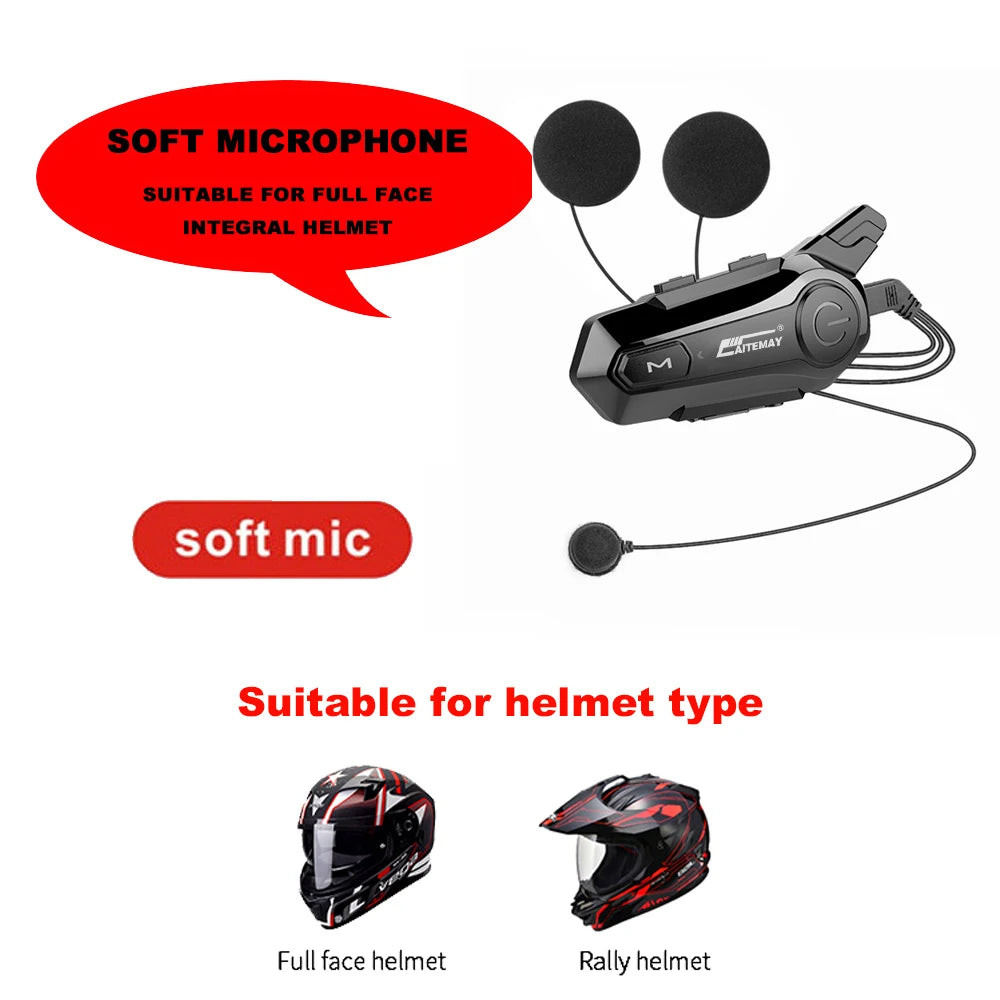 1000M Bluetooth Helmet Intercom – Wireless Handsfree for Riders