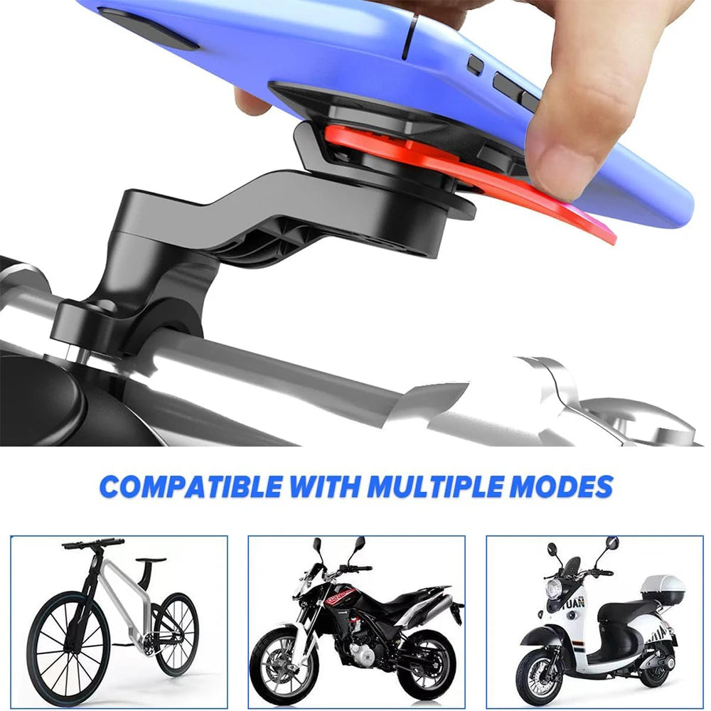 Anti-Shake Motorcycle Phone Mount | Vibration Dampener & Quick-Release Holder