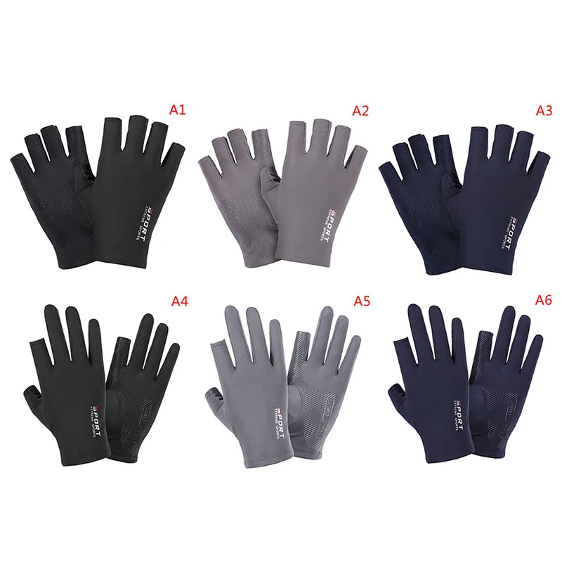 Ice Silk Motorcycle Gloves | Touchscreen-Ready, Anti-UV, Non-Slip – Summer Riding Gloves