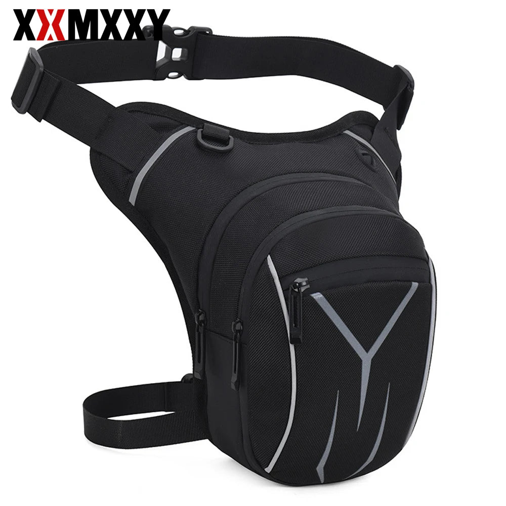 Moto Drop Leg Bag | Waterproof Thigh Pack with Reflective Detail & Audio Port