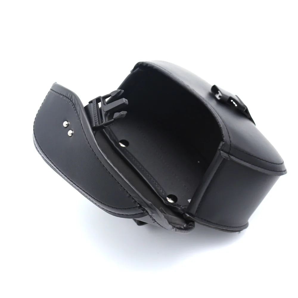Retro Motorcycle Saddlebags | PU Leather Side Bags for Cruisers & Bobbers (Pair)