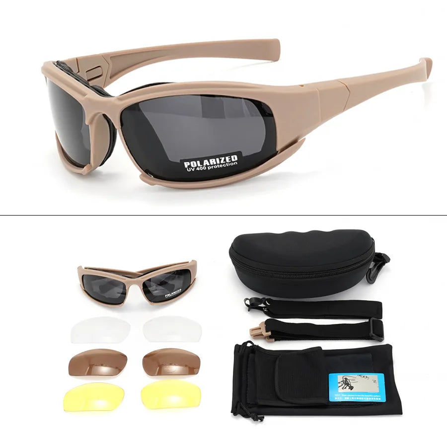 Coastal Tactical Riding Goggles – Polarized 4-Lens Kit | UV400 Windproof